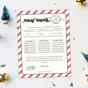 Weihnachtswunschliste zum Ausdrucken für Kinder, Brief an Weihnachtsgeschenk-Wunschliste, Liebesweihnachtsgeschenk, Nordpolpost, Heiligabend