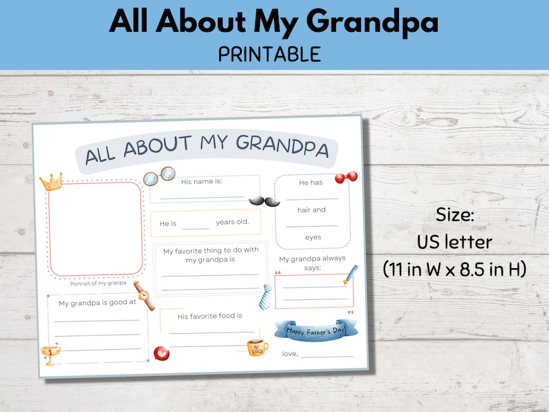 All About My Grandpa Printable - Il 794xN.5045892093 Ecvg 