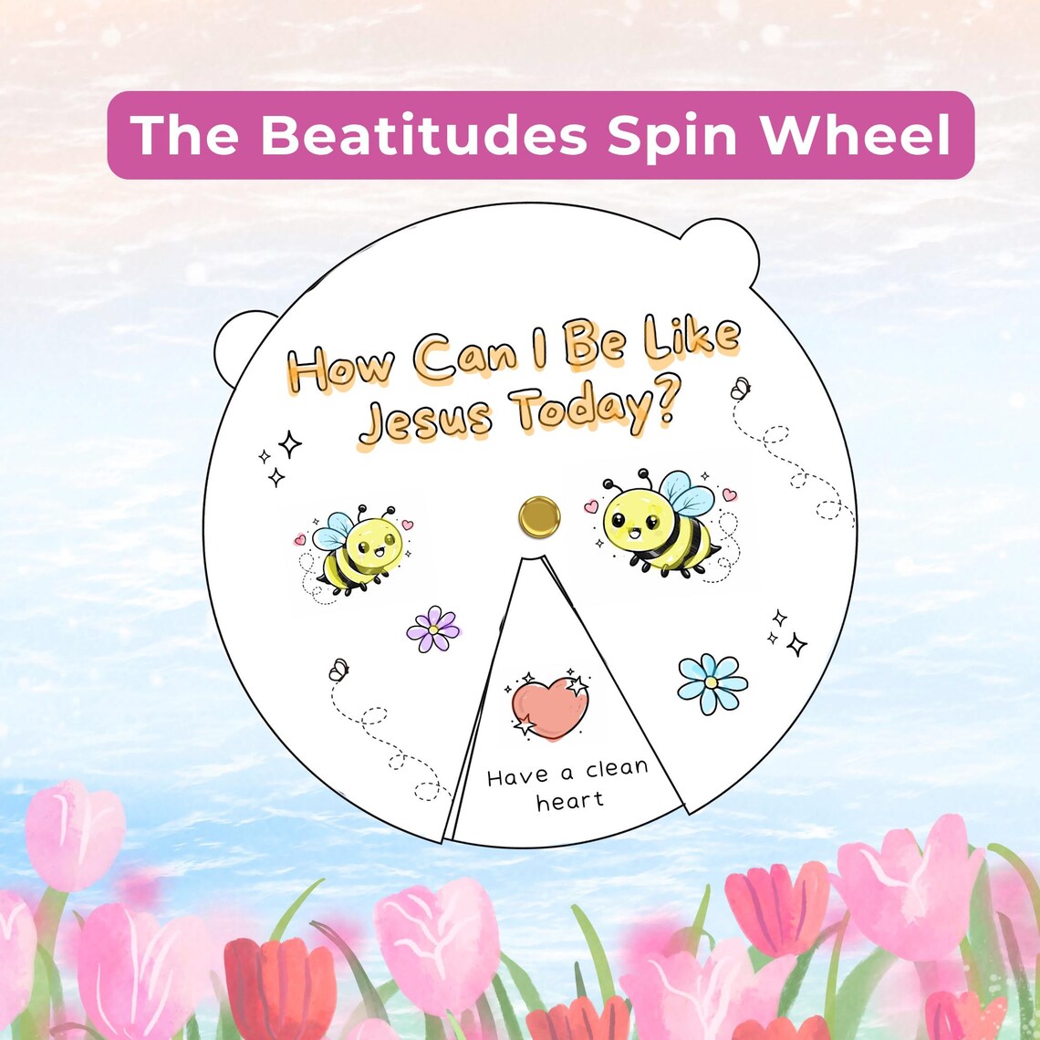 The Beatitudes Spin Wheel, Christian Bible Activity Craft for Kids ...