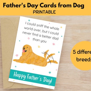 Vatertagskarte vom Hund, lustige Hundevaterkarte, Hundepapa, Haustierliebhaber, Pawthers Tagesgeschenk, Hundevatertagskarte, vom Hund