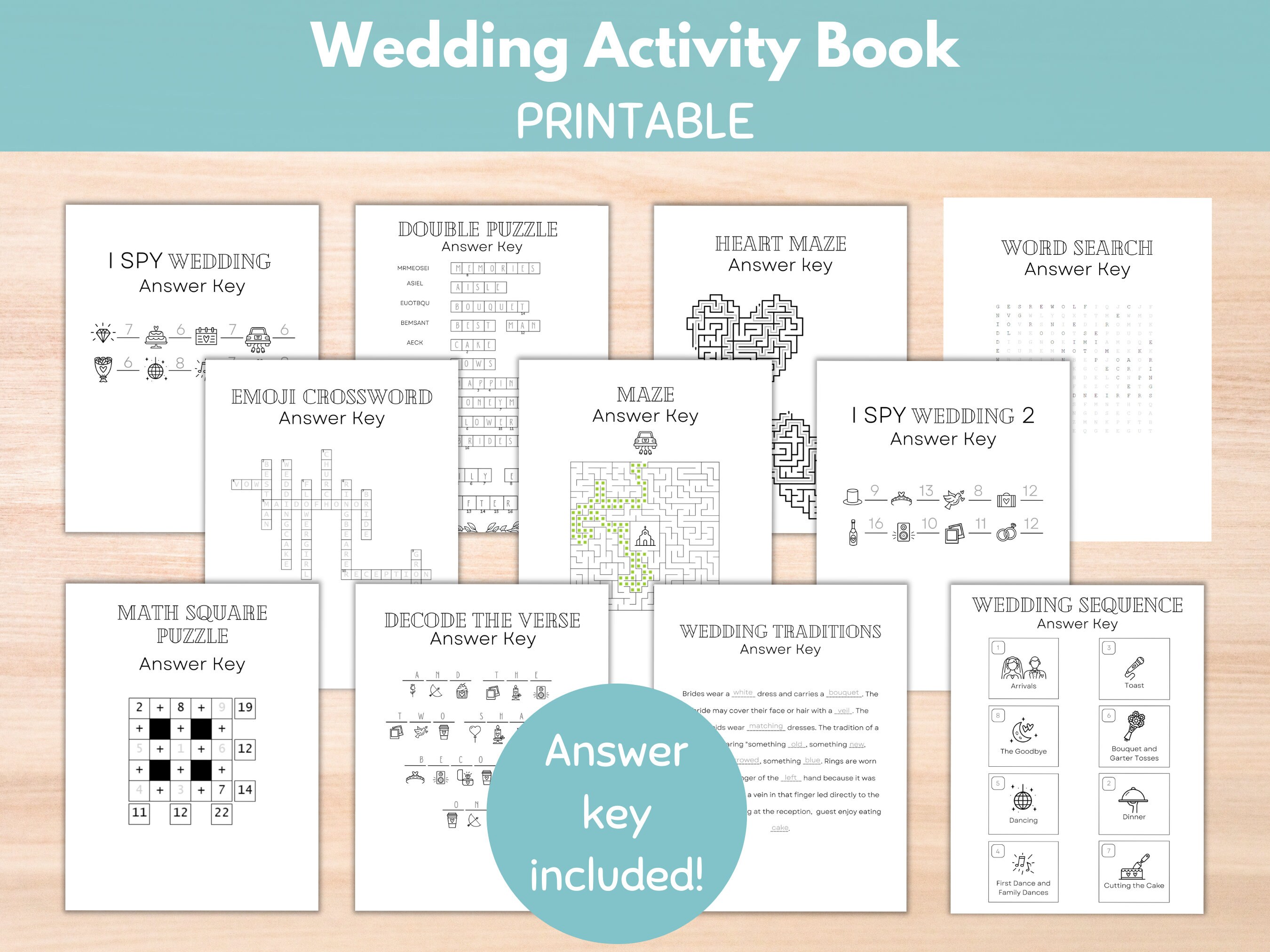 Wedding Kids Activity Book Printable, Kids Wedding Activity Pack ...