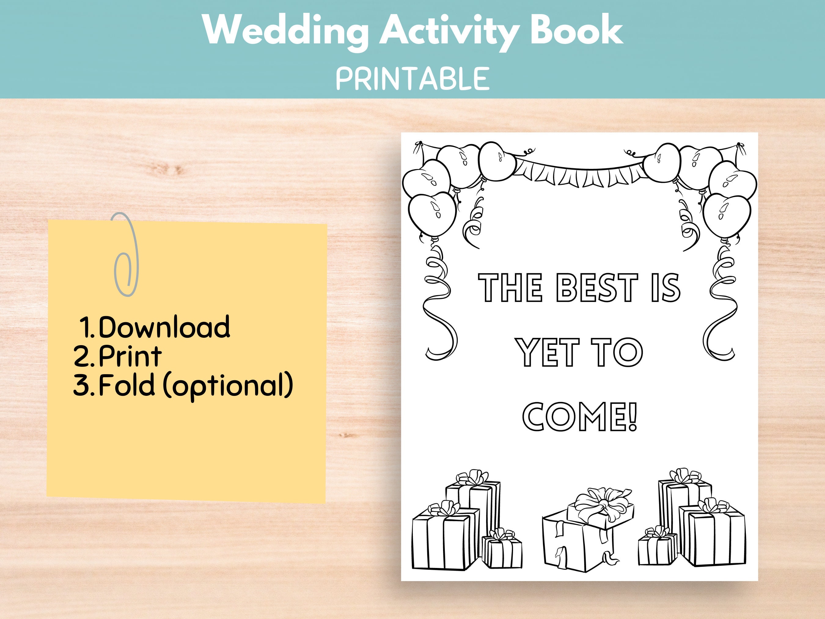 Wedding Kids Activity Book Printable, Kids Wedding Activity Pack ...