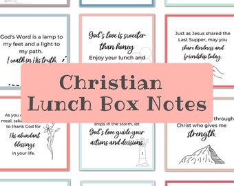 Lunch Box Notes Christian Printable, Encouragement Cards For Kids, Daily School Lunchbox Positive Affirmation Cards, School Lunch Notes