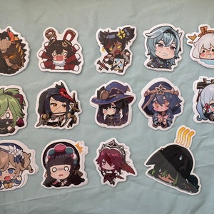 Emote Genshin Stickers