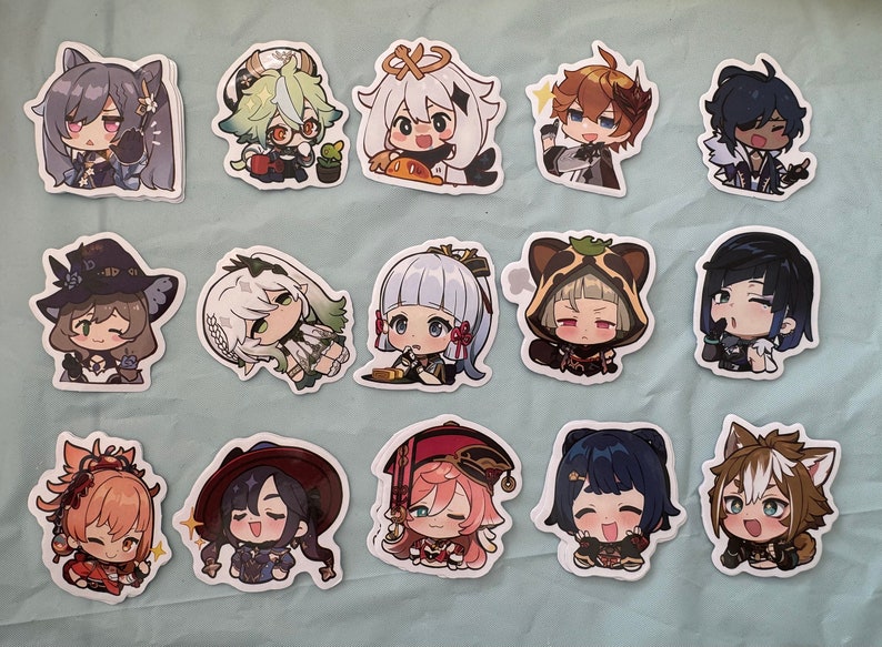 Emote Genshin Stickers Etsy