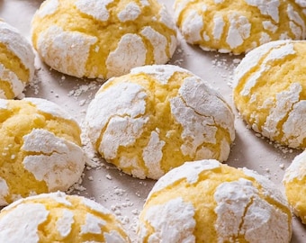 Glutenfreie Zitronen-Crinkle-Kekse