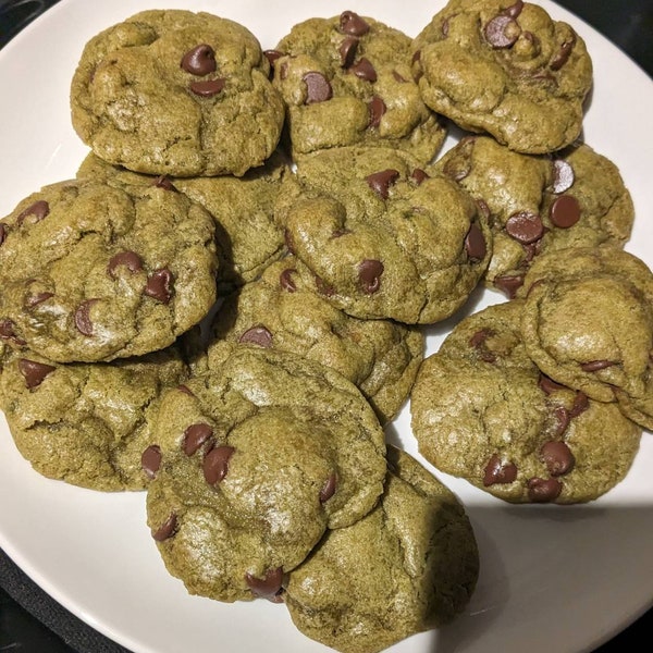 Galletas con chispas de chocolate Matcha