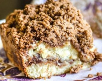 Coffee Crumb Cake with Various Toppings Options and Flavors