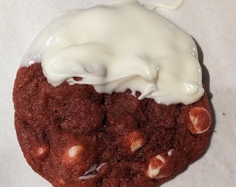 White Chocolate Red Velvet Cookies