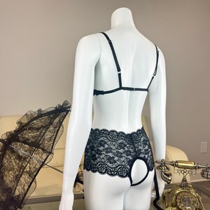 Black lingerie set -Personalized bra and panties | Lace lingerie set | Open access lingerie | Provocative intimates | Plus size lingerie
