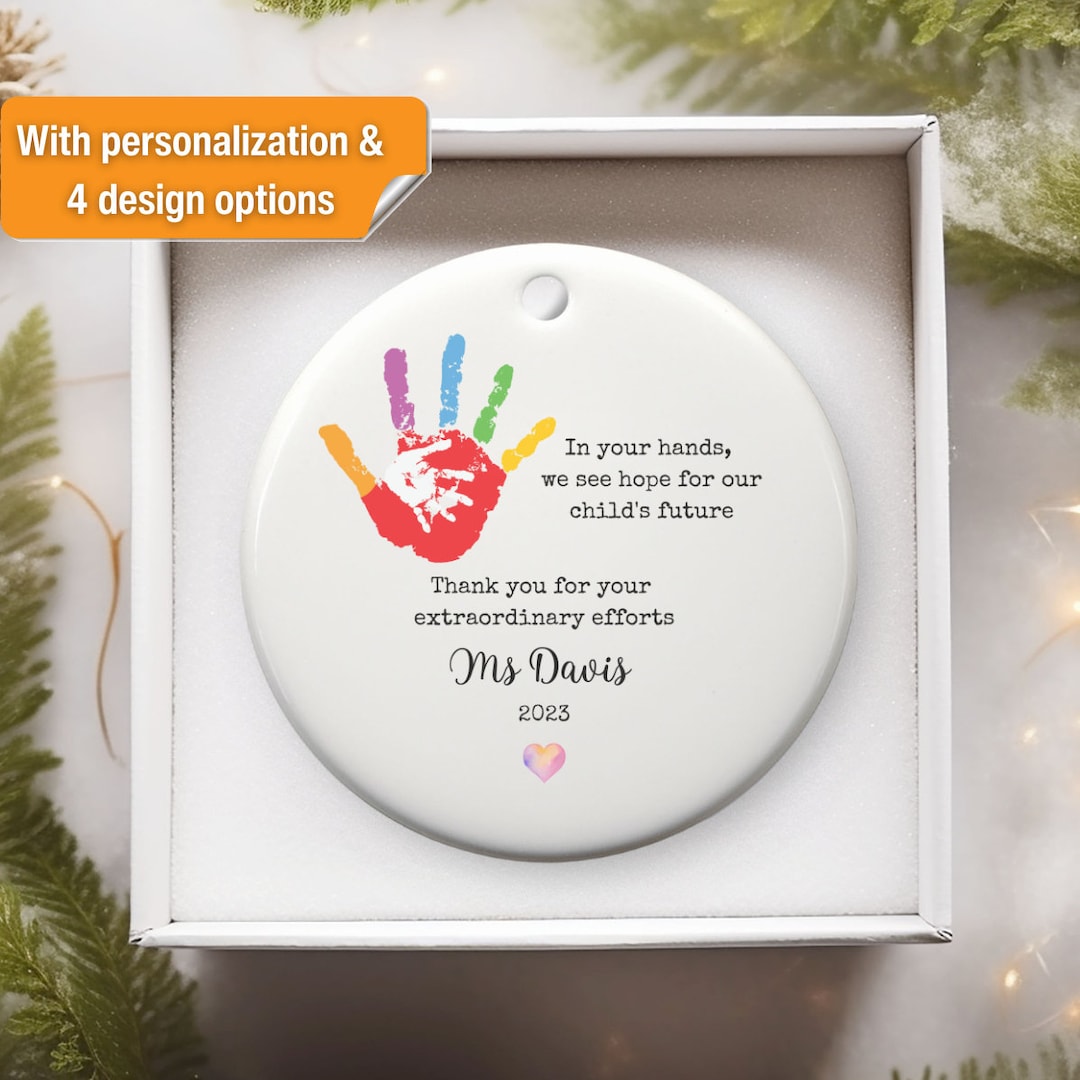 Autism Teacher Gift, Personalized Special Ed Ornament, Teacher