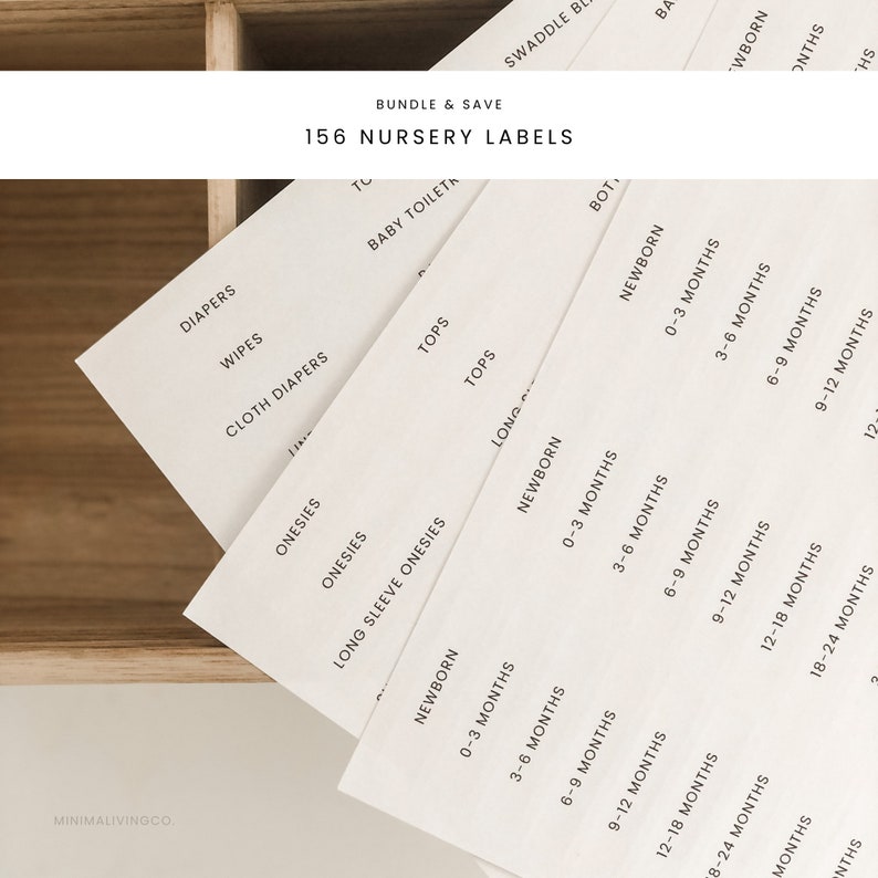 Label Bundle / Baby Size Labels, Baby Essentials Labels, Baby Clothes