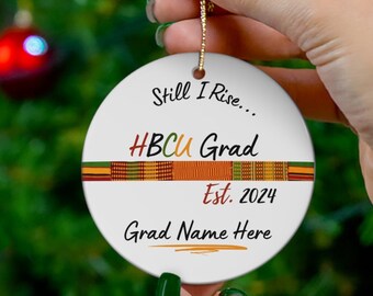 Graduation Ornament, Personalized Ornaments, HBCU Ornament, HBCU Gift For Her, HBCU Gift For Him, Custom Ornament, Inspiration Ornament
