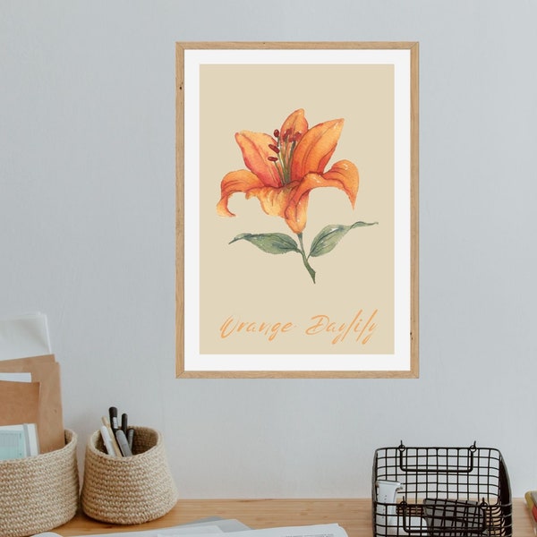 Wild Burnt Orange Daylily Fine Art Print