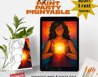 Female Empowerment Painting Guide | Women's History Month Printable