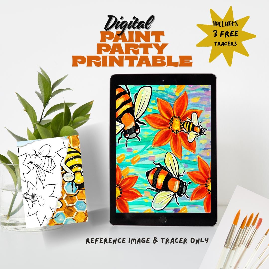Tracer Reference Bumblebee Painting Tracer & Reference Pack | Digital Paint Party ...