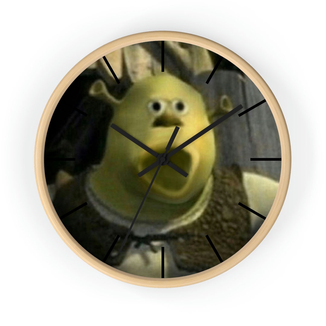 Funny Shrek Meme Wall Clock Etsy