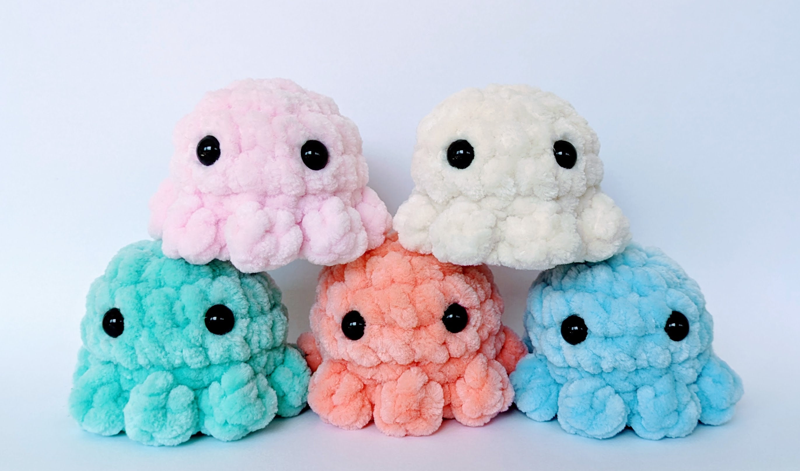 Crochet Mini Octopus Stuffed Animal | Handmade Amigurumi Plushies | Cute and Soft Stuffed Toys