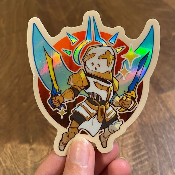 ULTRAKILL Gabriel Holographic Gloss Vinyl Sticker 3 inch Waterproof Rainbow Holo Game Decal