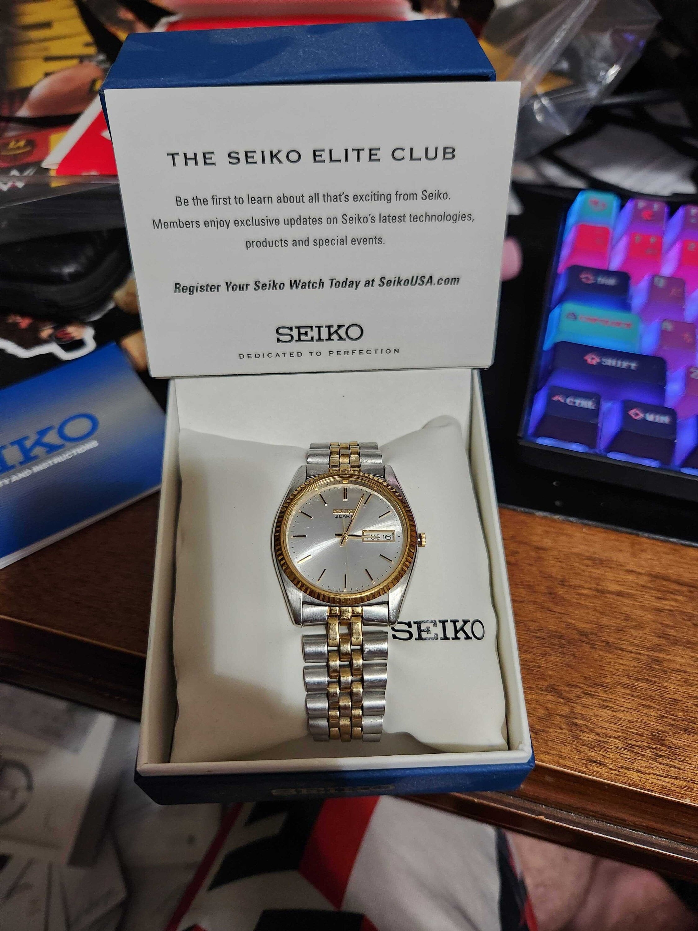 Seiko SGF204 2-tone Gold and Silver Timepiece