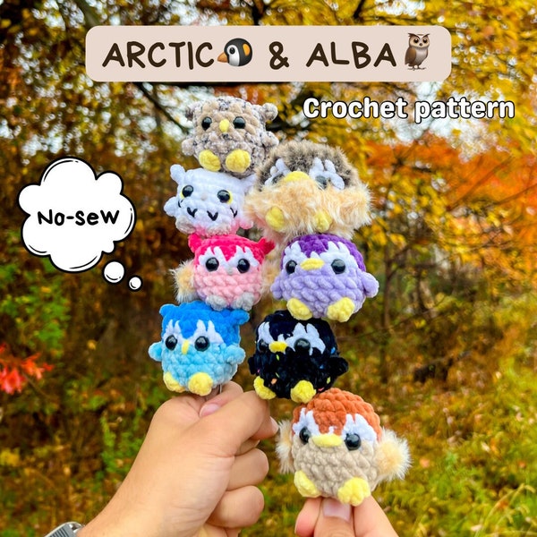 NO-SEW Arctic der Pinguin & Alba die Eule - Häkelanleitung!