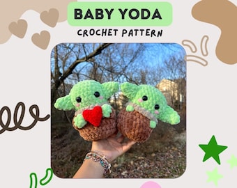 LOW SEW Grogu - patrón de crochet