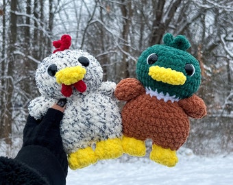 Duck - Chicken crochet amigurumi - handmade