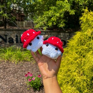Pocket mushroom - crochet - handmade amigurumi - READY TOS HIP!
