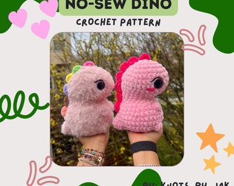 No-Sew Dino -  crochet pattern