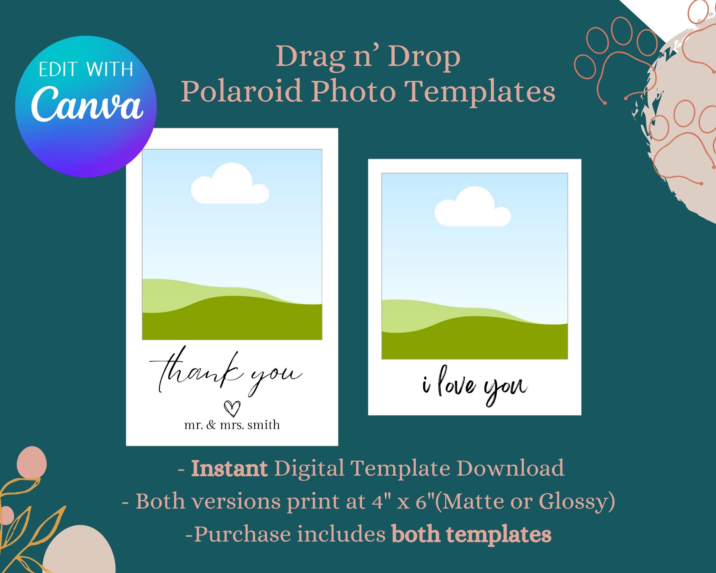 Polaroid Photo Template Canva / 4x6 Polaroid Prints / Polaroid Photo Polaroid Photo Template Canva / 4x6 Polaroid Prints / Polaroid Photo