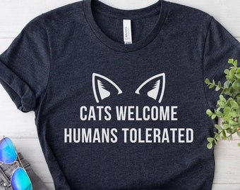 Chemise de chat, chemise de chat drôle, cadeau de chat, chemise d’amant de chat, chemise de chat pour les femmes, cadeau d’amant de chat