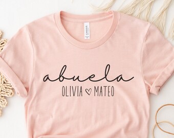 Abuela Shirt, Personalized Abuela Gift, Custom Abuela T-Shirt, Gift for Abuelita, Grandma Gifts, Abuela Crewneck, Mother's Day Gift