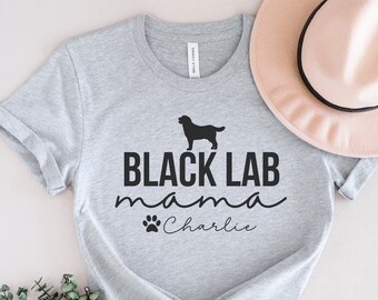 Black Labrador Shirt, Personalized Black Labrador Shirt, Black Lab Mama Shirt, Labrador Gifts, Custom Black Lab Mom Shirt, Black Lab Gift