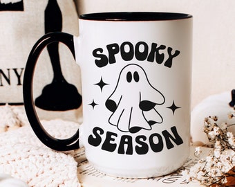 Halloween Mug, Spooky Season Mug, Ghost Coffee Mug, Ghost Halloween Mug, Cute Ghost Mug, Retro Ghost Cup, Fall Mug