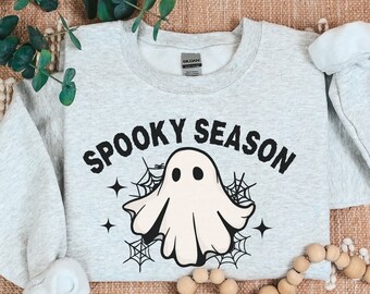 Ghost Sweatshirt, Spooky Season Shirt, Ghost Shirt, Halloween Sweater, Spooky Shirt, Fall Sweater, Spooky Halloween Shirt, Cute Ghost Shirt