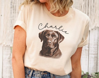 Chocolate Labrador Shirt, Personalized Chocolate Lab Gift, Chocolate Lab Crewneck, Chocolate Lab Mom Shirt, Labrador Gifts, Lab Mom Tshirt