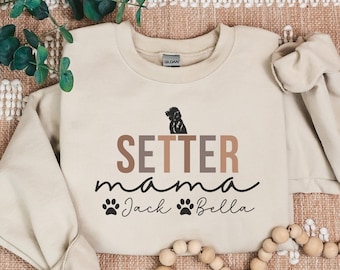 Irish Setter Sweatshirt, Irish Setter Gifts, Custom Setter Dog Sweater, Setter Mama Shirt, Personalized Irish Setter Shirt, English Setter