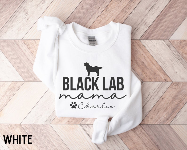 Black Labrador Sweatshirt, Personalized Black Labrador Sweater, Black ...