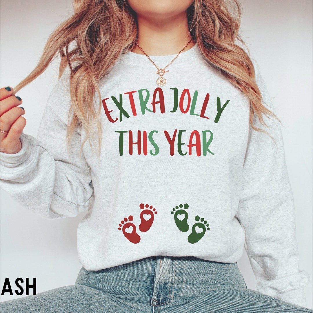 Twin Pregnancy Christmas Sweatshirt Twin Maternity Christmas Etsy