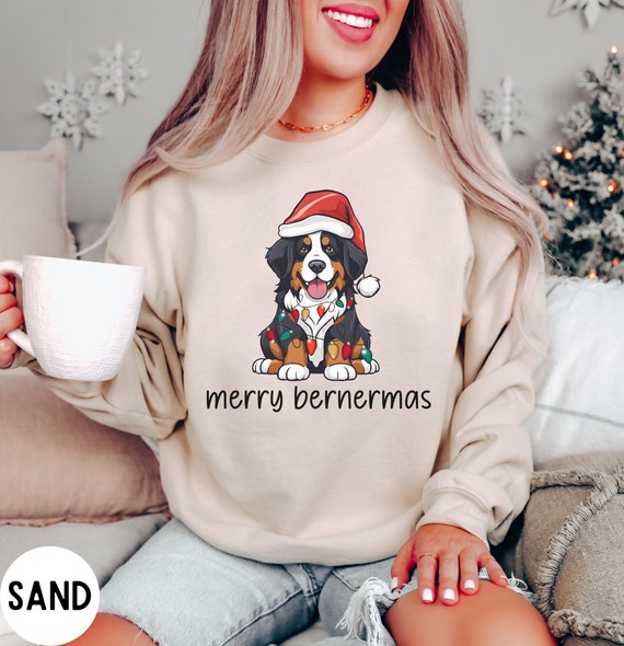 Bernese Mountain Dog Christmas Sweatshirt, Dog Christmas Sweater, Berner Mama Christmas Shirt, Berner Holiday Sweatshirt, Bernese Dog Shirt