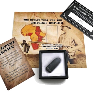 The Bullet That Won The British Empire - Martini-Henry Rifle Head Relic, COA & Plastic Case - Zulu War, Boer War, British Army History