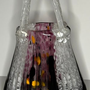Vintage Rare Murano Art Glass Sommero Glass Purse Vase