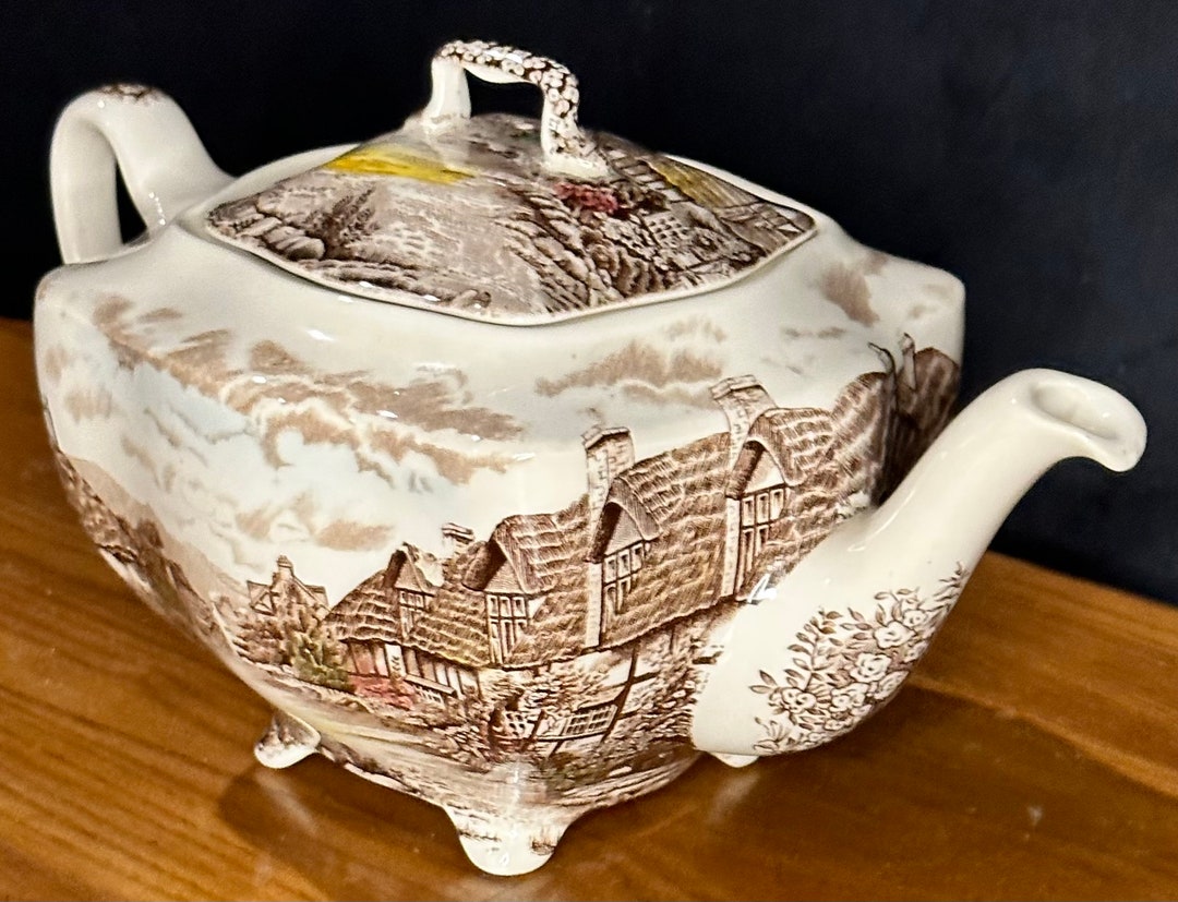 Vintage 1970s Johnson Bros Old English Countryside Teapot Etsy