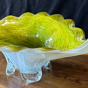 Vintage Murano Barbini Large Art Glass Bowl