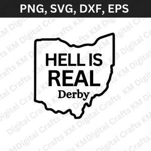 Hell is real Derby Schnittdatei für Cricut/Silhouette zur Herstellung von T-Shirts, Tassen und anderen Projekten