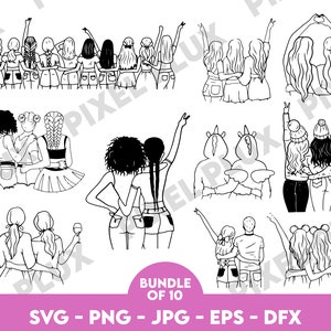 Best friends Svg bundle | Friendship Svg Bundle | Besties Svg | Friends forever Svg | Female friendship Svg | bff svg | Best friend clipart