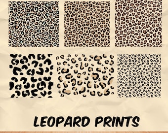 Leopard Print Pattern Bundle (svg, png, jpg, eps, dxf)