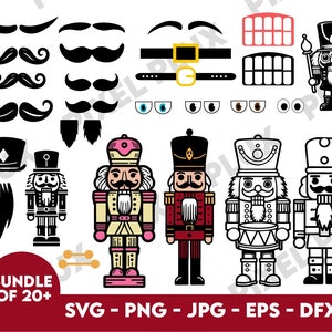 以下が含まれることがあります： ナッツクラッカーのイラストが描かれたデジタルクリップアート画像20点以上のセット。伝統的なものから、風変わりなもの、現代的なものまで、さまざまなナッツクラッカーのデザインが含まれています。これらの画像は、クリスマスのクラフト、スクラップブッキング、その他のクリエイティブなプロジェクトを作成するのに最適です。