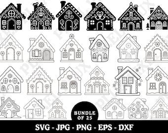 Gingerbread House SVG Bundle: Christmas Cricut Files (Digital Download)