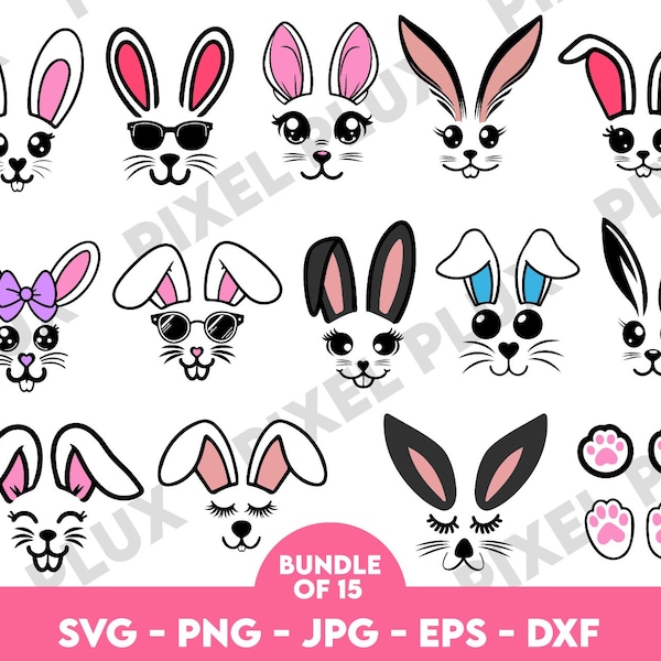 Bunny Nose svg, Cute bunny face svg, Rabbit Mustache svg, Easter Bunny Ears Png, Bunny Ears SVG, Rabbit Face SVG, Bunny Eyes, Bunny Feet svg